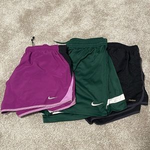 Nike & Reebok running shorts (lot of 3) - size L